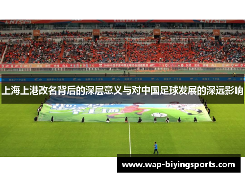 上海上港改名背后的深层意义与对中国足球发展的深远影响