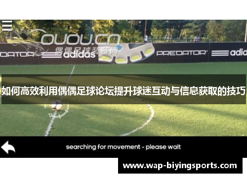 如何高效利用偶偶足球论坛提升球迷互动与信息获取的技巧 如何高效利用偶偶足球论坛提升球迷互动与信息获取的技巧